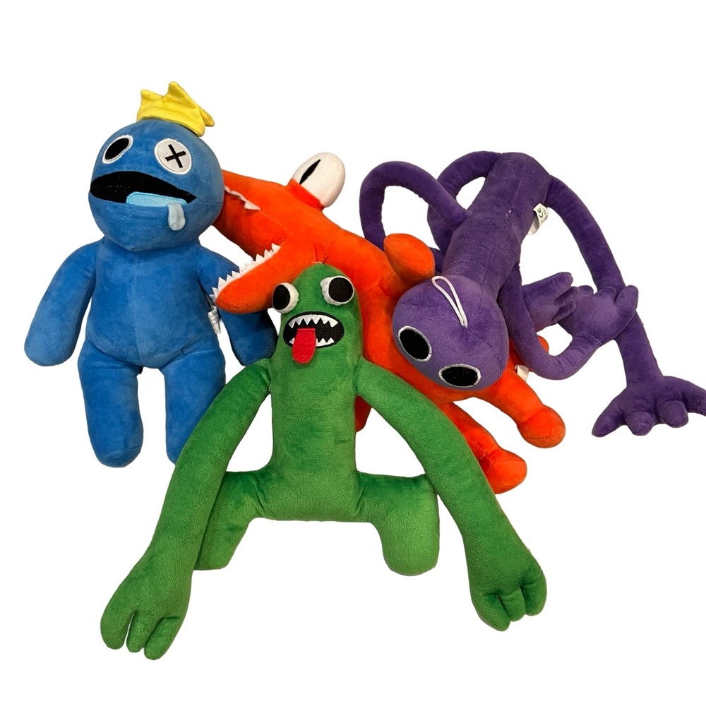 Roblox Rainbow Friends Blue Orange Green Blue Stuffed Toy Lot Of 4 some Flaws